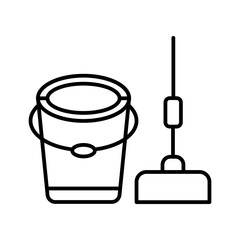 Fototapeta premium bucket line icon