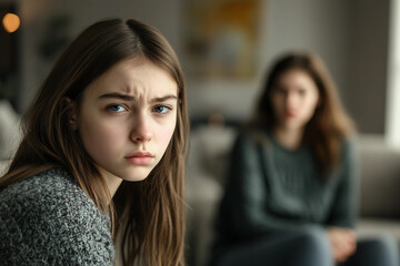 Generative AI Image of Family Couple in Conflict Highlighting Emotional Tension and Family Issues