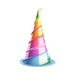 Rainbow swirl cone festive treat magical design