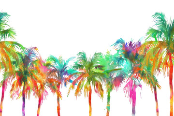 Obraz premium PNG Palm trees nature backgrounds outdoors.