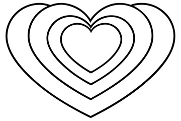 Layered Heart Line Art Pack for Designers