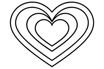 Layered Heart Line Art Pack for Designers