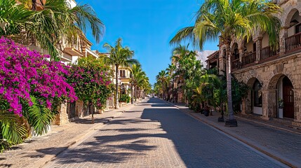 Fototapeta premium Strolling through colorful streets mexico travel