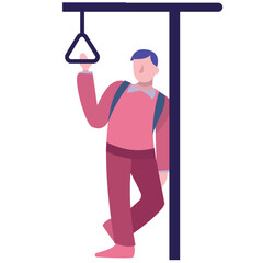 Vector public city transport passenger flat icon