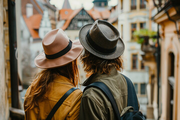 Happy family on vacation together generative AI