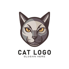cute cate character vector logo design
