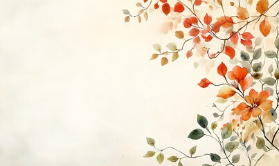 Flowers invitation card. 