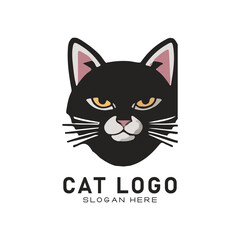 cute cate character vector logo design
