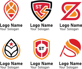 Set Of Monogram Logos Eps Vector Design 