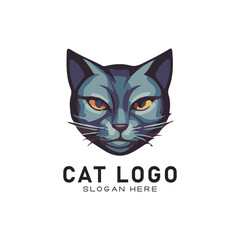 Fototapeta premium cute cate character vector logo design 