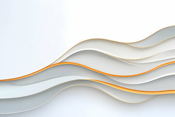 Obraz premium Abstract White Gold Wave Background Illustration