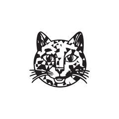 cute cate character vector logo design
