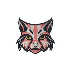 cute cate character vector logo design
