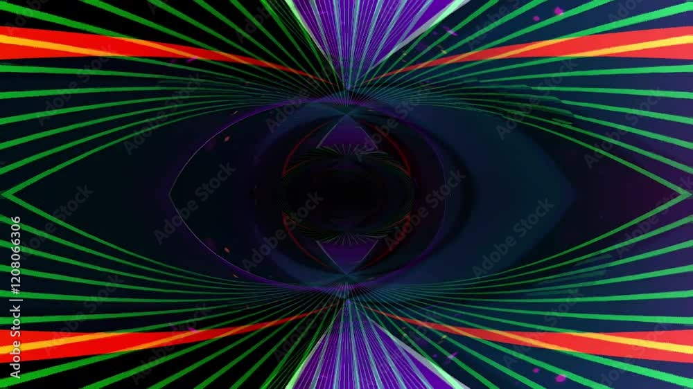 Aufkleber Dynamic abstract vibrant geometric shapes animation