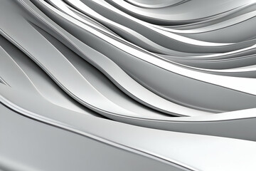 Abstract 3D Silver Wave Background