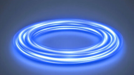 Abstract Blue Ring Illustration
