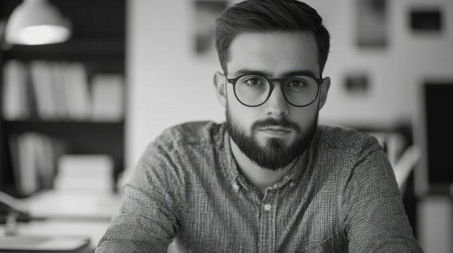 Man in Business Attire at Office
