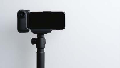 Capturing tension smartphone mounted on tripod studio environment photography equipment minimalist viewpoint