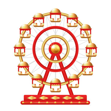 recommend clip art: Ferris wheel. Vector clipart isolated on white background.