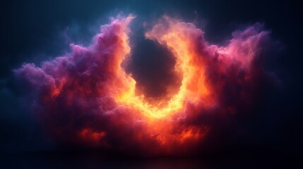 Fototapeta premium Fiery Cloud Formation Abstract Art Design
