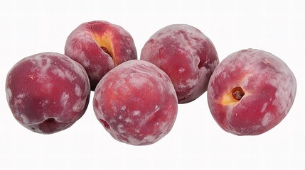 Obraz premium Fresh Peaches Isolated on White Background for Creative Projects