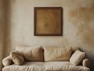Rustic Living Room Artwork in Abstract Style