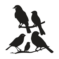 Obraz premium Bird silhouette vector icon logo. 