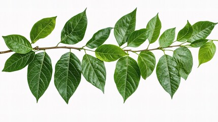 Fototapeta premium Fresh Green Leaves of a Javanese Tree with Vine-Like Appearance