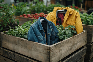 Community garden project highlights creativity with a clothing display