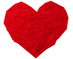red heart shape sticker isolated