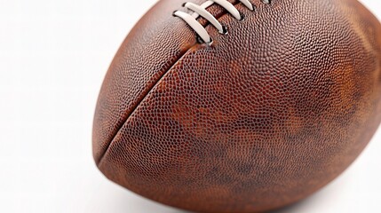 Fototapeta premium Isolated Leather American Football on White Background Perfect for Sports