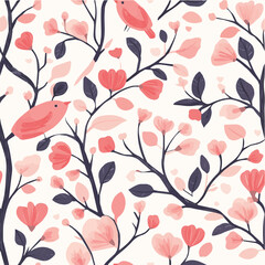  Illustration of Valentine's Day vector seamless pattern