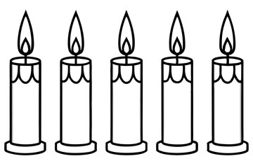 Minimalist Candle Line Art Set
