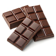 Fototapeta premium chocolate bars isolated on white background
