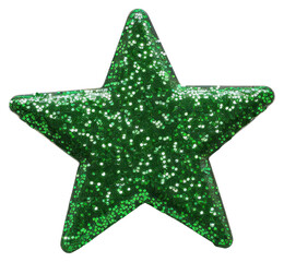 Obraz premium PNG Sparkling green glitter star