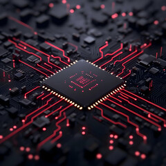 Fototapeta premium 3D Circuit Board Illustration