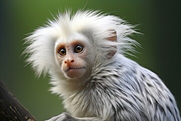 Common Marmoset - Captivating Look of Simian in the Jungle Life with Hairy Fur and Wildlife Animal in Zoo