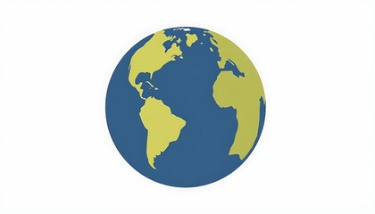 Fototapeta premium Simple World Globe Illustration for Global Concepts