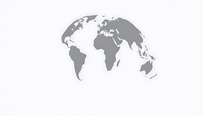 Obraz premium Simple World Map Graphic for Global Business