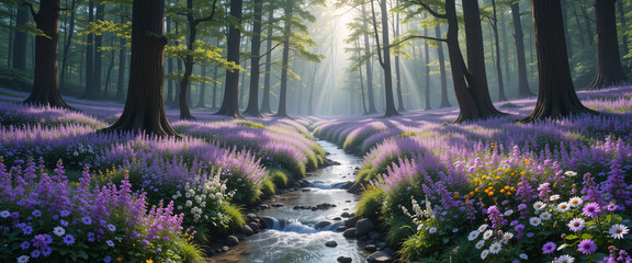 morning in the woods