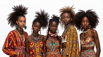 Fototapeta premium Cultural fashion diverse portrait lineup