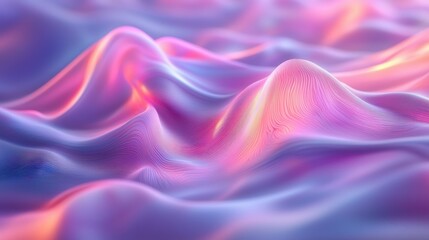 Obraz premium Abstract pink, blue wave texture; light background, digital art