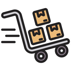 Fototapeta premium Trolley Icon Element For Design