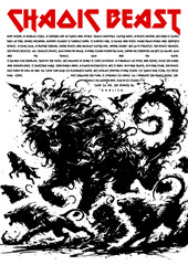 Chaotic beast grunge design 4