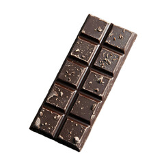 dark chocolate bar isolated die cut 