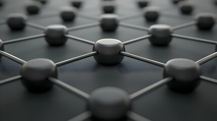 Abstract 3D Network Sphere Illustration