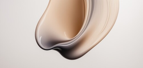 Fototapeta premium Abstract liquid form of Mocha Mousse color for the background