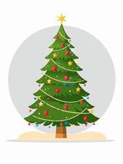 christmas tree isolated on white background