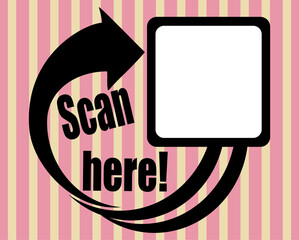 Scan QR code icon. Qr code scan template for smartphone to pay. QR code for mobile apps, payment and phone.