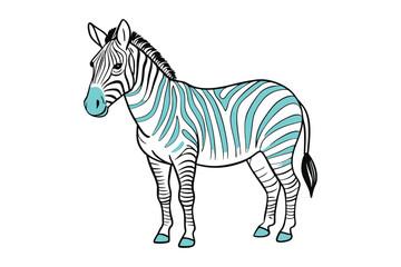 Fototapeta premium line-art-zebra-.eps